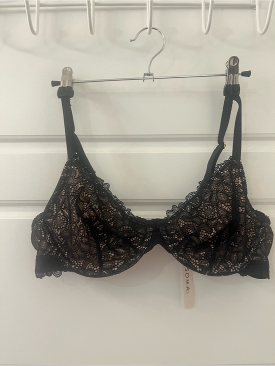 Soma Other - Soma Black Lace Underwire Bra with Nude Lining